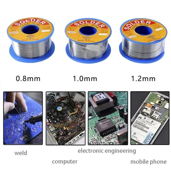 

Welding wire 50g 0.6/0.8/1/1.2 63/37 FLUX 2.0% 45FT Tin Lead Tin Wire Melt Rosin Core Solder Soldering Wire Roll No-clean