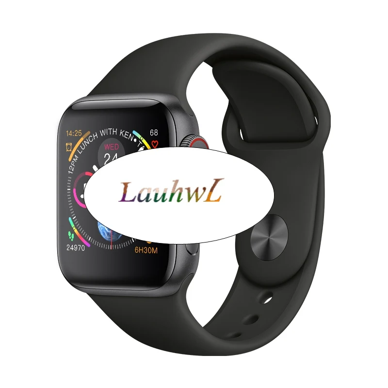 Bluetooth Вызов Смарт Браслет для проверки сердечного ритма 9 1:1 SmartWatch 44 мм с gps ДЛЯ Apple iOS Android сердечного ритма ЭКГ-шагомер IWO 8 iwo 8 plus - Цвет: Black