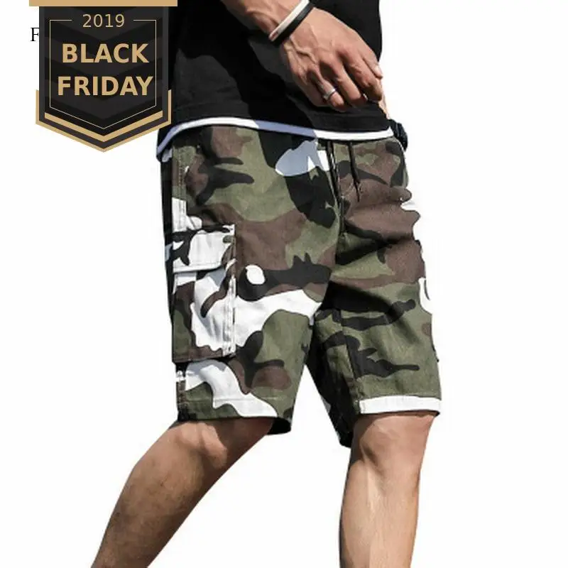 FALIZA летние мужские камуфляжные шорты Карго хлопковые военные камуфляжные мужские повседневные шорты свободные рабочие шорты размера плюс 7XL PD05