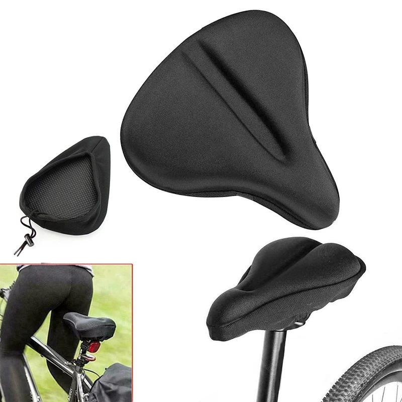 Almohadilla de Gel para bicicleta, funda cojín de alta calidad, suave, Extra cómoda, para SILLÍN, para bicicletas de ejercicio| | -