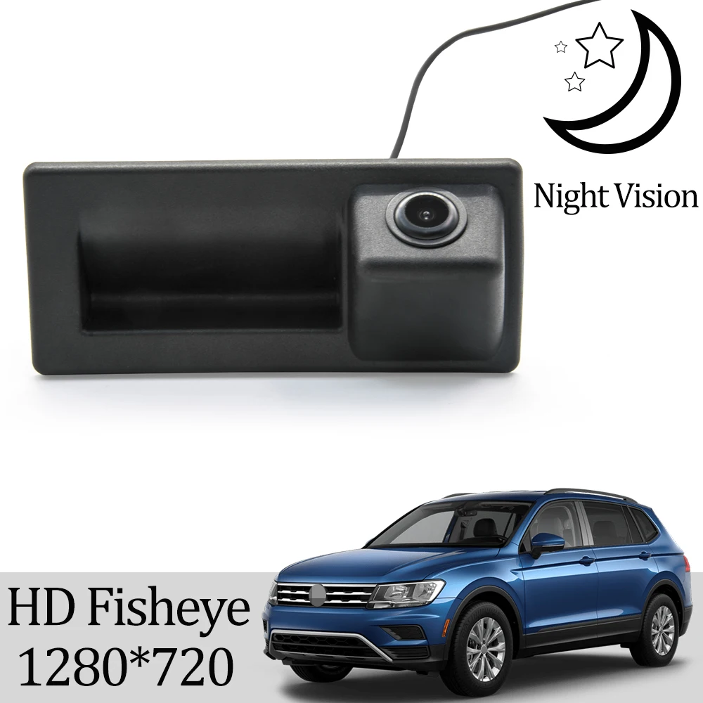 Owtosin HD 720P Rear View Trunk Handle Camera For Volkswagen VW Tiguan