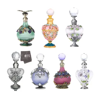 

H&D Restoring Ancient Ways Hollow-out Rattan Flower Perfume Bottles Empty Refillable Container Home Wedding Decor Gifts For Girl