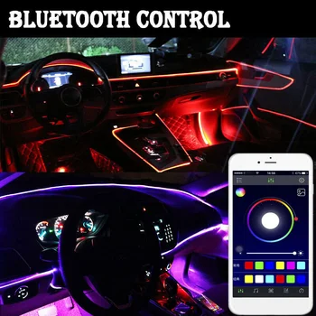 

DC 12V LED Strips 360 degree Neon Decoration Party Camping 6M Car Interior Light RGB