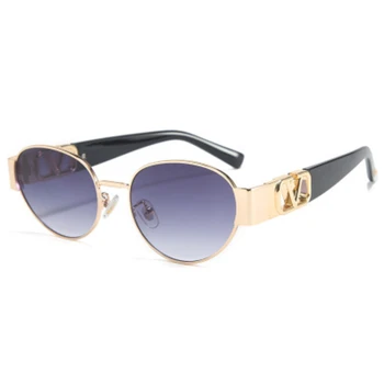

retro steampunk oval sunglasses men 2020 luxury V letters shaped sun glasses women vintage metal shade mirror gafas de sol UV400