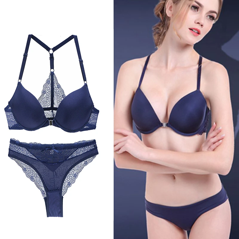 Nouvell Seamless Fashion Bras Spring and Summer Sexy Front Button Push Up Underwear Buckle Female Small Chest Lingerie bra sets