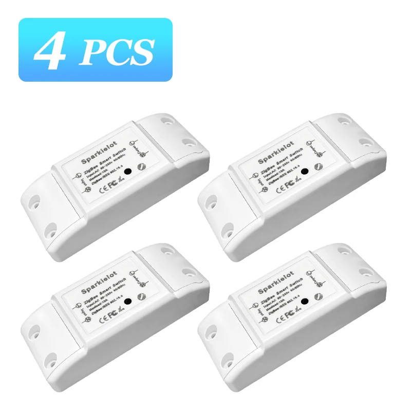 1-8PCS Tuya ZigBee Relay 10A Smart DIY Switch Smartlife APP Remote Control Smart Home Work with Alexa Google Home Hub Required 