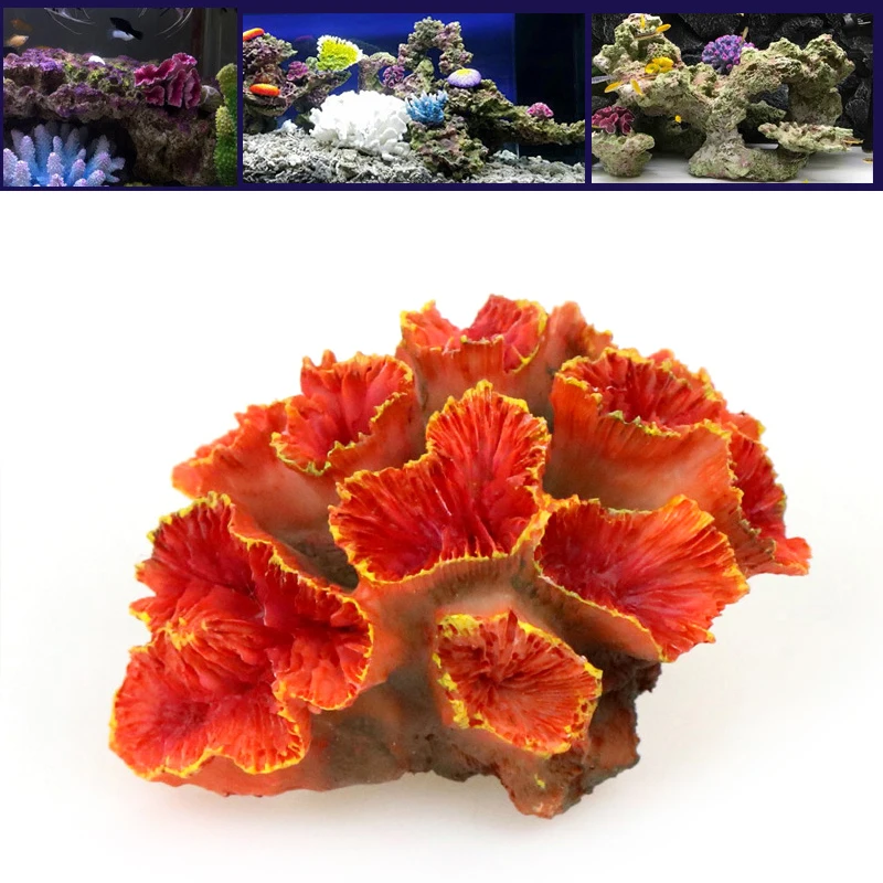 Simulation Coral Reef Aquarium Ornament Resin Fish Tank Artificial Scenery