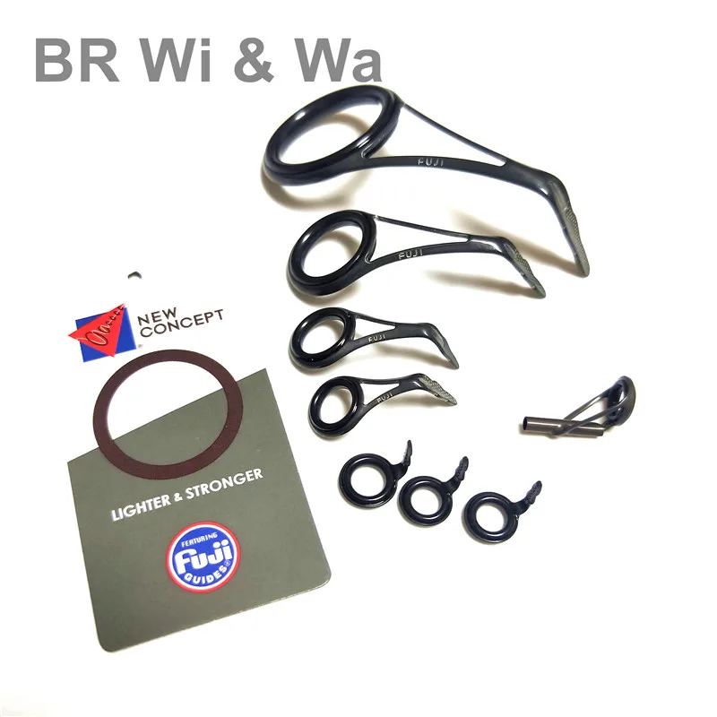 Фото Комплект направляющих BR Wi & Wa FUJI BCLYOG + BCLOG, высококачественный комплект направляющих, один набор, 8 шт. ремонтных направляющих для удочки №1