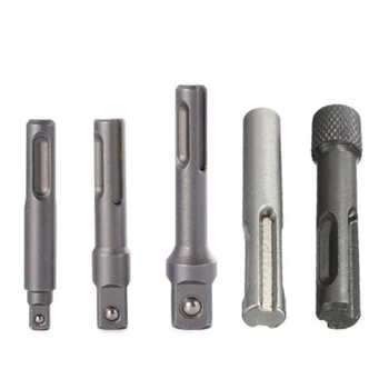 

1/4 3/8 1/2 SDS Plus Socket Driver Drill Bit Hex Shank Chuck Adapter Kit New