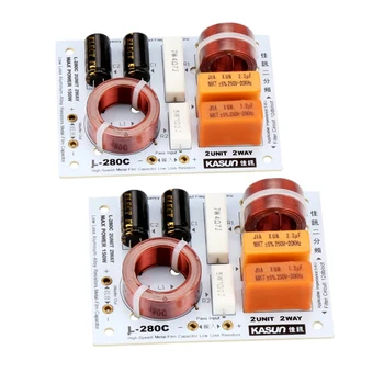 

2PCS 2 Way 130W Tweeter Woofer Frequency Divider Home Theater Hifi Stereo 2 Unit Filter Circuits Audio Crossover Filters