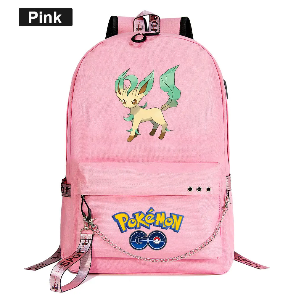 Leafeon Phyllali Folipurba USB Рюкзак Школьные сумки черный розовый Mochila дорожные сумки рюкзак на цепочке для ноутбука наушники USB порт - Цвет: Style 9