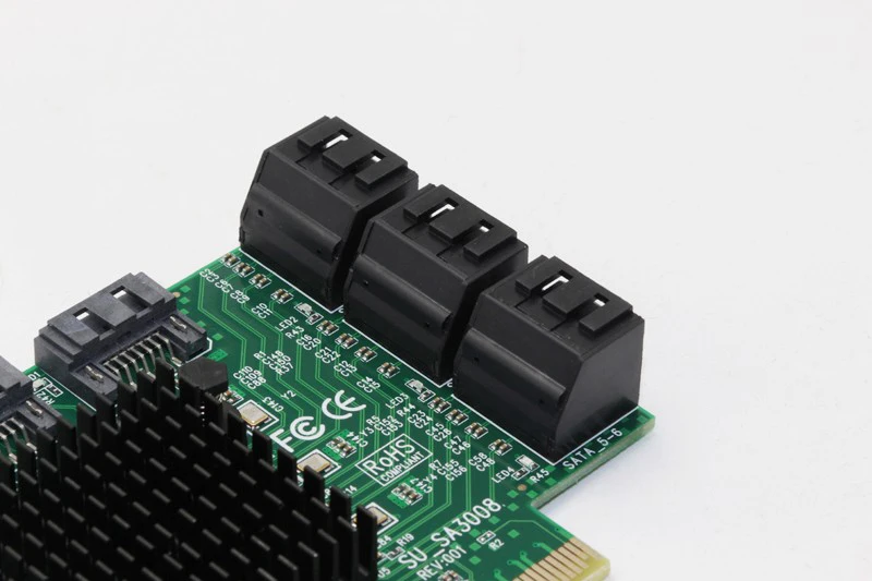 SATA карта PCI-e PCI Express для SATA 3,0 III 3 SSD PCIe SATA 8 портов Плата расширения карта адаптер рейзер с низкопрофильным кронштейном