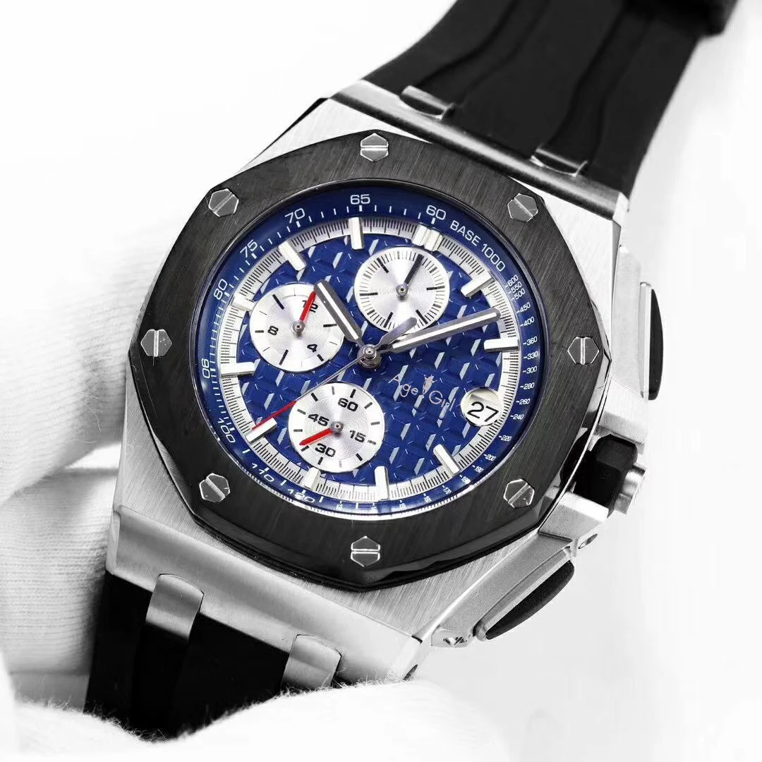 Роскошные брендовые новые кварцевые ChronographSports мужские часы секундомер Lebron James модные сапфировые часы со стразами черные резиновые AAA - Цвет: 10