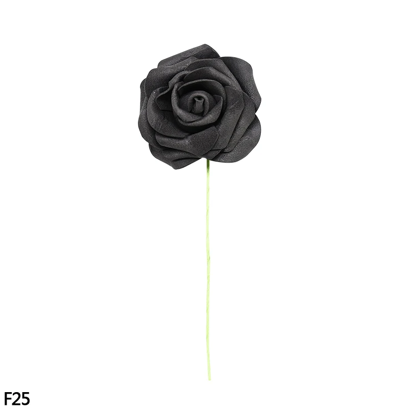 24 шт 7 см Искусственный цветок розы Букет полиэтиленовый пены розы искусственные цветы для свадьбы свадебный букет День рождения деко DIY ВЕНОК расходные материалы