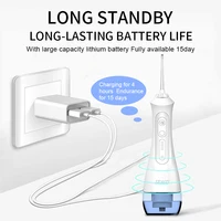 SEAGO nowy irygator doustny przenośna nić dentystyczna USB akumulator 3 tryby IPX7 200ML woda do czyszczenie zębów SG833 5