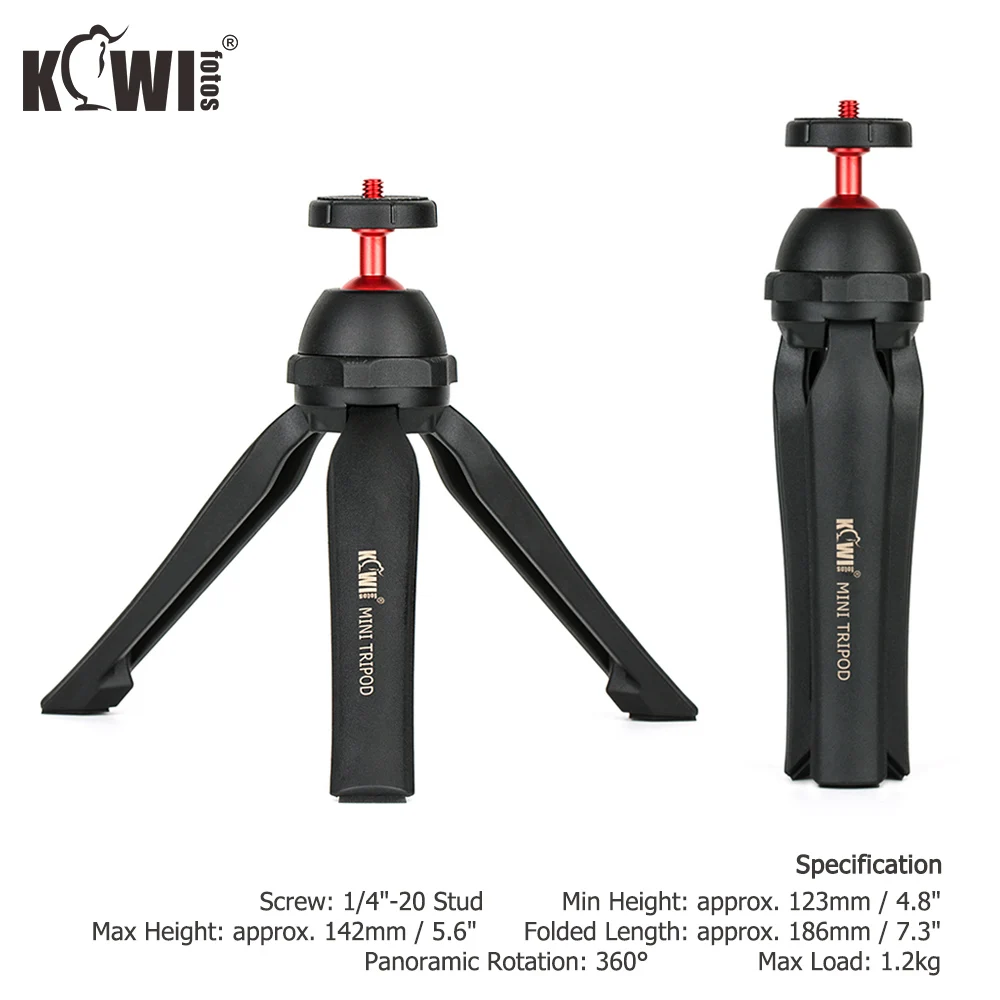 키위 브이로그 미니 탁상 삼각대, DSLR 미러리스 컴팩트 카메라 캠코더용 핸드 그립, LED 램프 미니 프로젝터