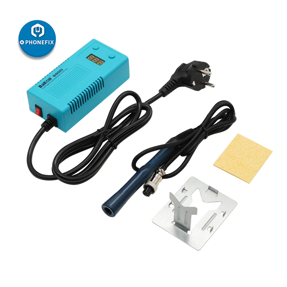 Real 50W Bakon BK950D electric soldering iron with T13 Iron Tips Mini Digital soldering station solder circuit boards Soldering
