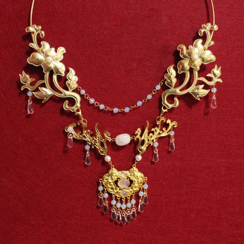 17 видов конструкций, старинное китайское голубое перегородчатое мягкое ожерелье, винтажное ожерелье с кисточкой Yingluo, свадебная Мечта невесты, красный особняк - Цвет: G