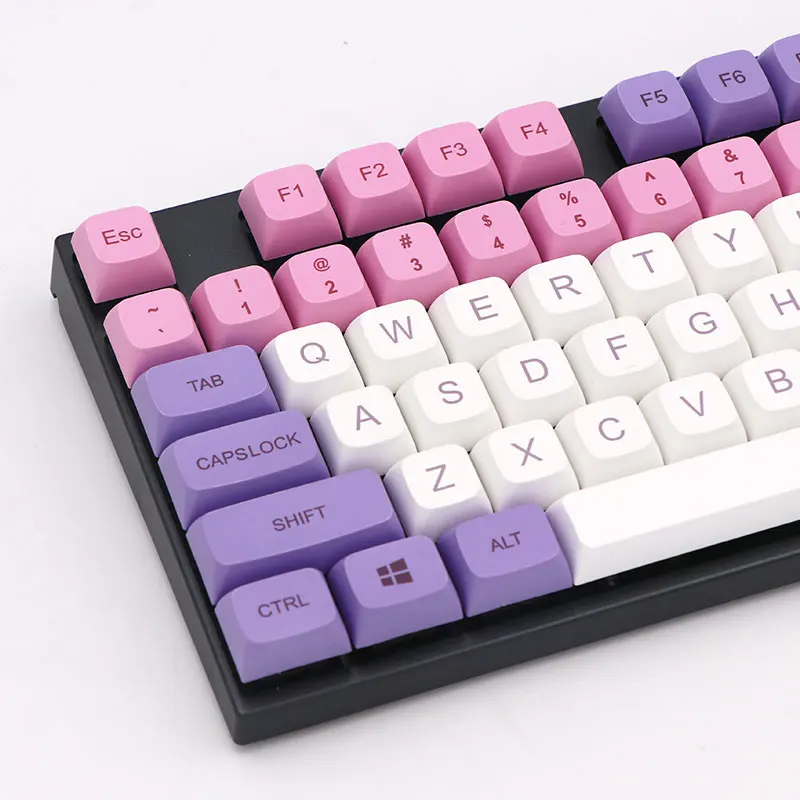 Keypro-hana Ethermal Dye Sublimação Fontes Pbt Keycap Teclado Mecânico com Fio Usb 134 Keycaps