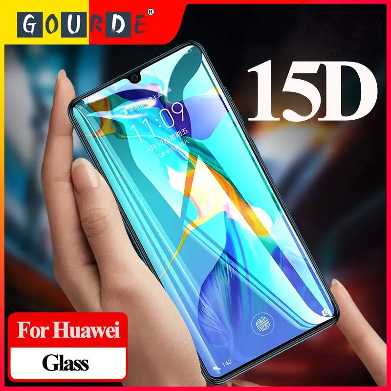 Gourde 15D защитное закаленное стекло для huawei P30 Lite P10 Pro Plus Защитное экрана Honor 9 10 |