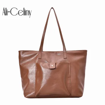 

2020 Fashion New Design Women's Bag Large Capacity Soft Leather Tote Bag Simple Handbag Bag