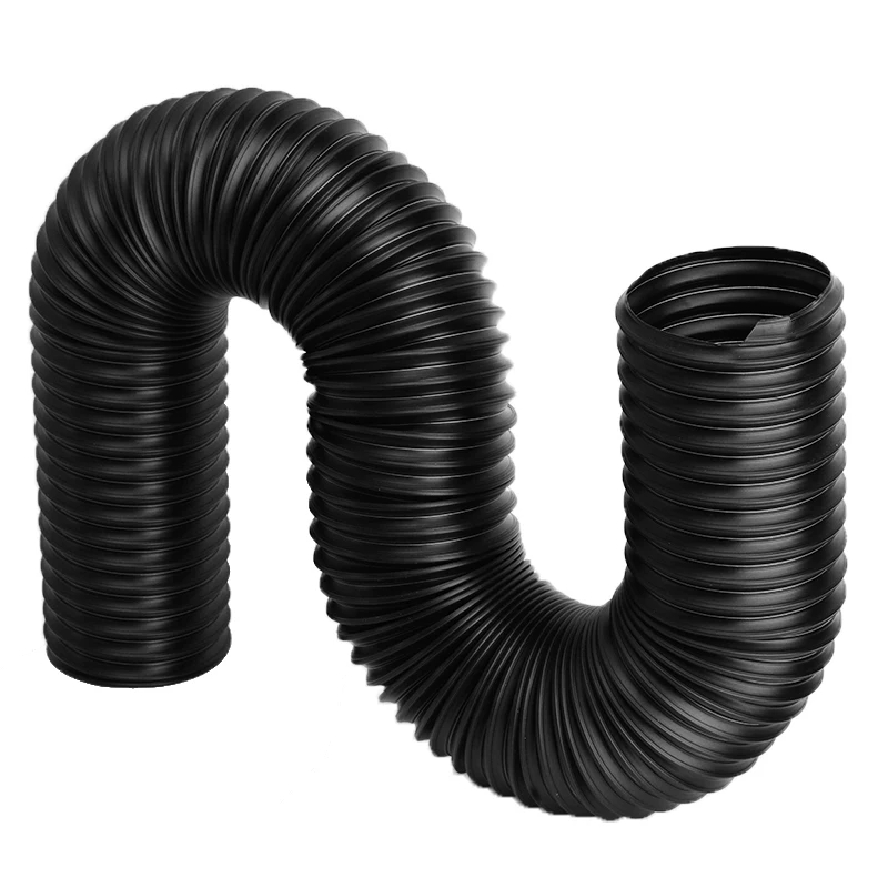 

1M Black Car Air Filter Intake Cold Air Ducting Feed Hose Pipe Flexible Cold Air Intake Pipe For Most Car