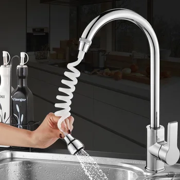 

Long Hose Flexible Faucet Extended Sprayer Kitchen Sink Tap Diffuser Rotatable Filter Sprayer Faucet Nozzle Shower Bath Devices