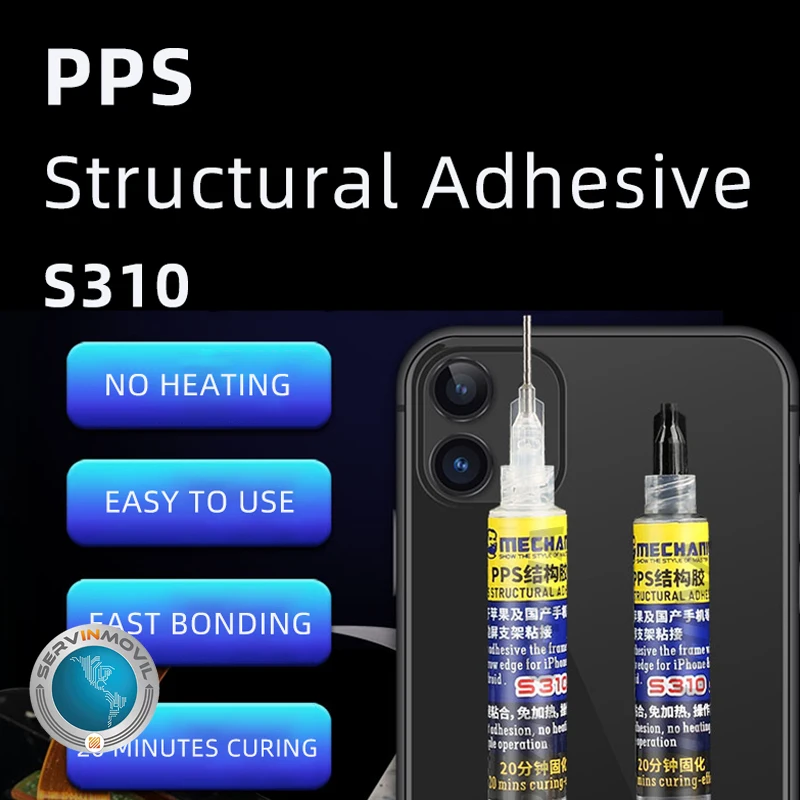 Transparent/Black PPS Structural Adhesive 20 Mins 5CC Curing High