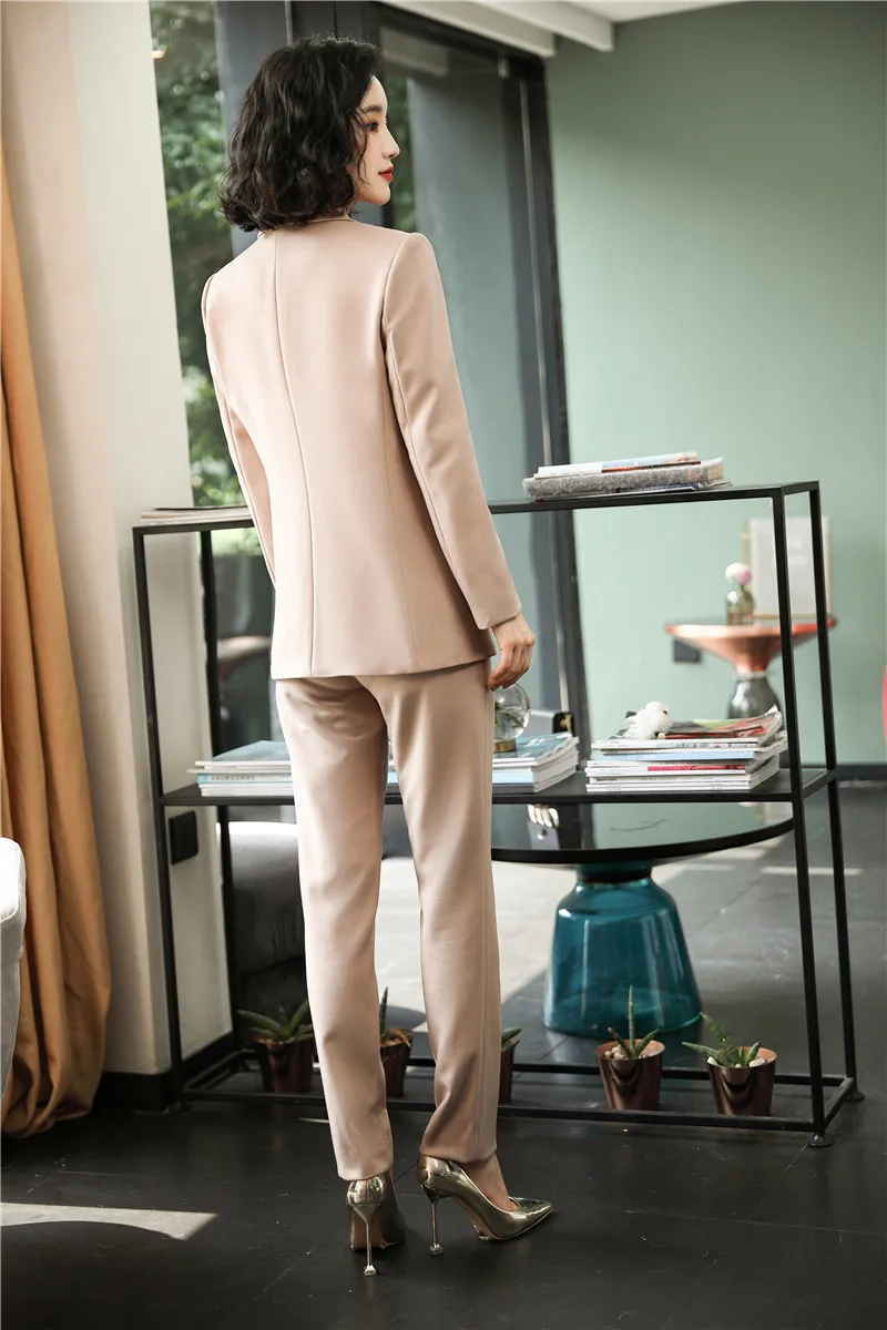Formal Women Business Suits with 2 Piece Set Pants and Jackets Coat for Ladies Office Blazers OL Styles Professional Pantsuits