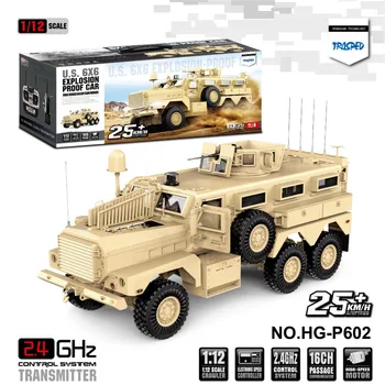 

HG P602 RC Car 1:12 Upgraded Light Sound Function Radio Control Car 2.4G 6WD 16CH Electric Model Car Vehicles Toys for Children