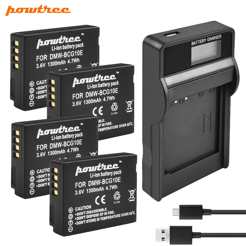 Powtree 1300 мач для Panasonic Lumix DMW BCG10 BCG10E с |Цифровые аккумуляторы| |