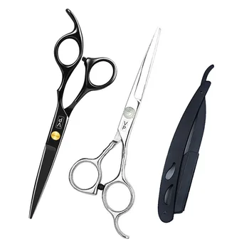 

6''Professional Salon Hairdressing Haircut Scissors Hair Thinning Scissors Barber Hair Cutting Shears Japanese 440C Scissors Set