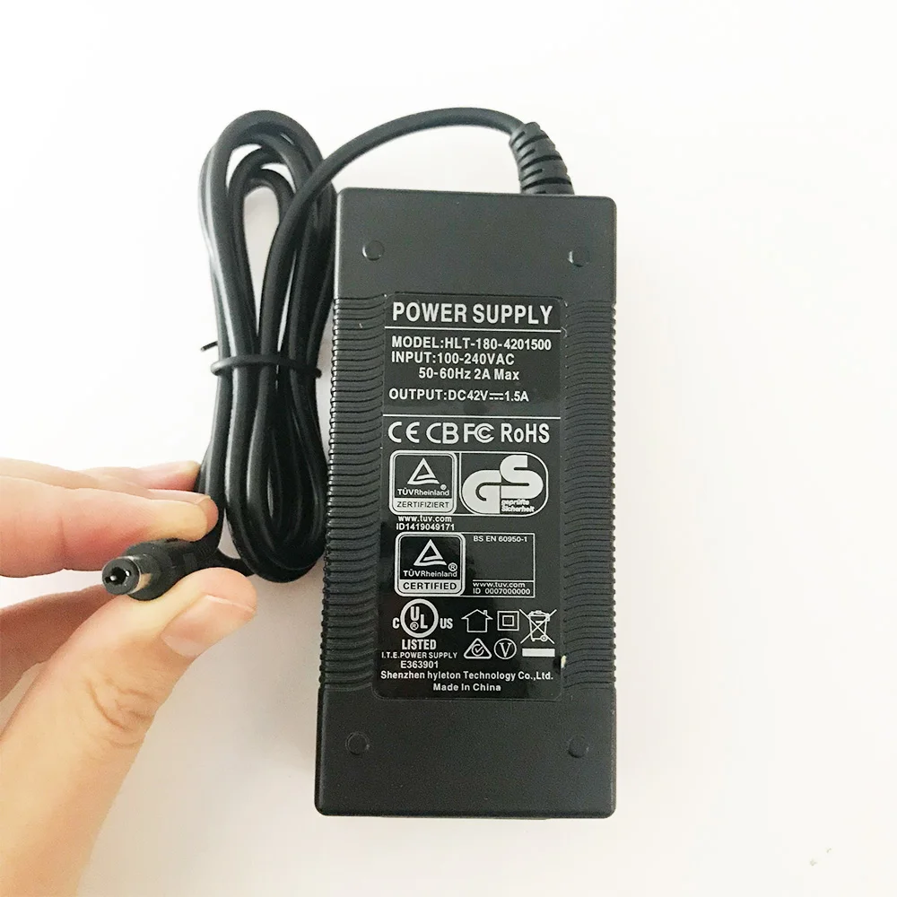 et Scooter 42V 1.5A Lithium Battery Charger Coaxial Plug ET e-twow Electric Scooter Charger 42 Volt Accessories