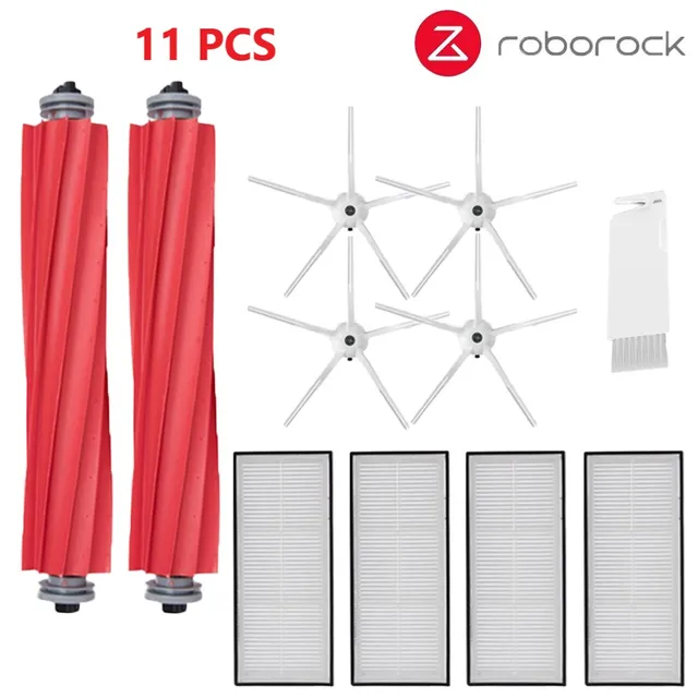 Roborock S7 S70 S7Max T7S T7S Plus Main Brush Hepa Filter Mop Pad Spare Parts Vacuum Cleaner Accessories White 11pcs
