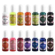 Pigment liquide en résine époxy, 14 couleurs, 10ml, bricolage manuel, Kit d'outils de coloration, bombe de bain, colorants pour la fabrication de savon
