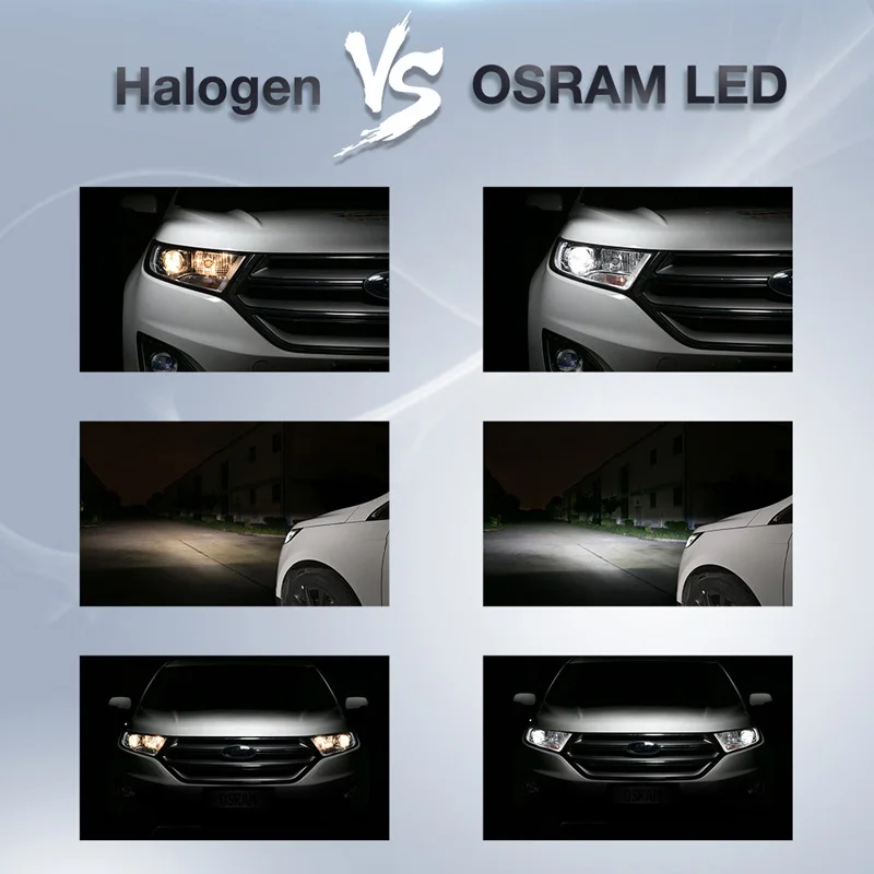 OSRAM 9005 9006 HB3 HB4 светодиодсветильник фара 12 В 19005/6CW светодиодная автомобильная