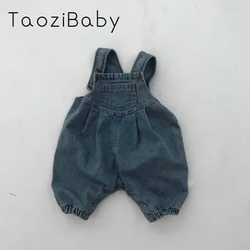 

Spring And Summer Kids Romper 2020 New Korean Boys And Girls Loose Personality Soft Open Crotch Strap Denim Romper