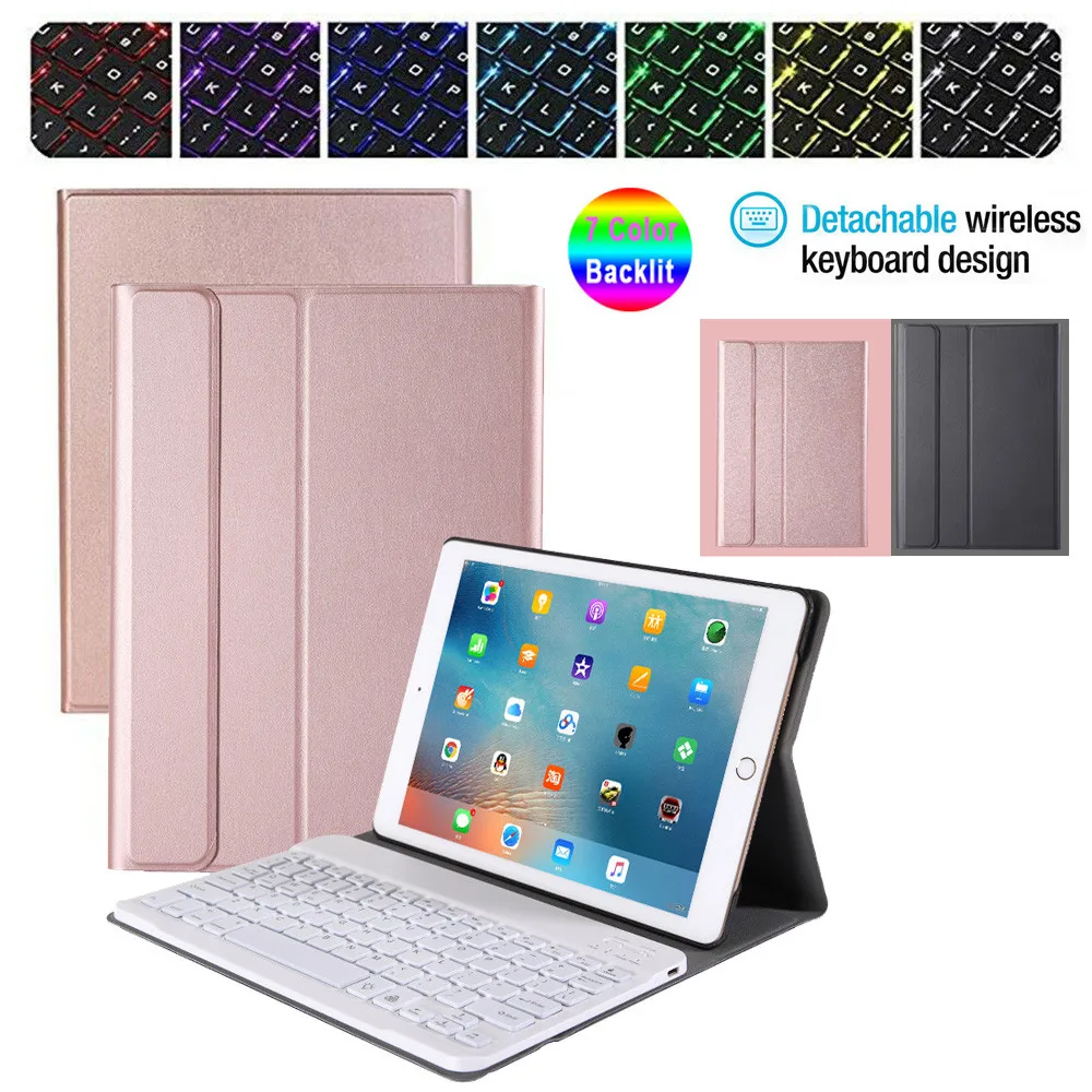 Съемный чехол с подсветкой и Bluetooth-клавиатурой для iPad Air3/Pro 10 5/iPad 2 планшетов