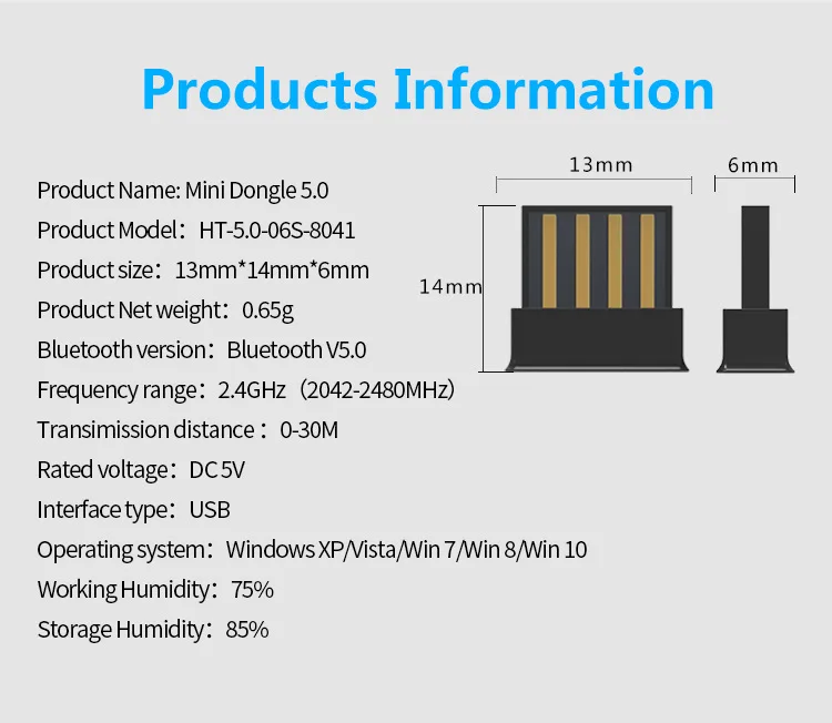 Bluetooth 5,0 аудио передатчик приемник защитный Мини-Ключ адаптер AUX 3,5 мм USB Разъемы для Windows 8/10 PC ноутбук автомобильный беспроводной адаптер