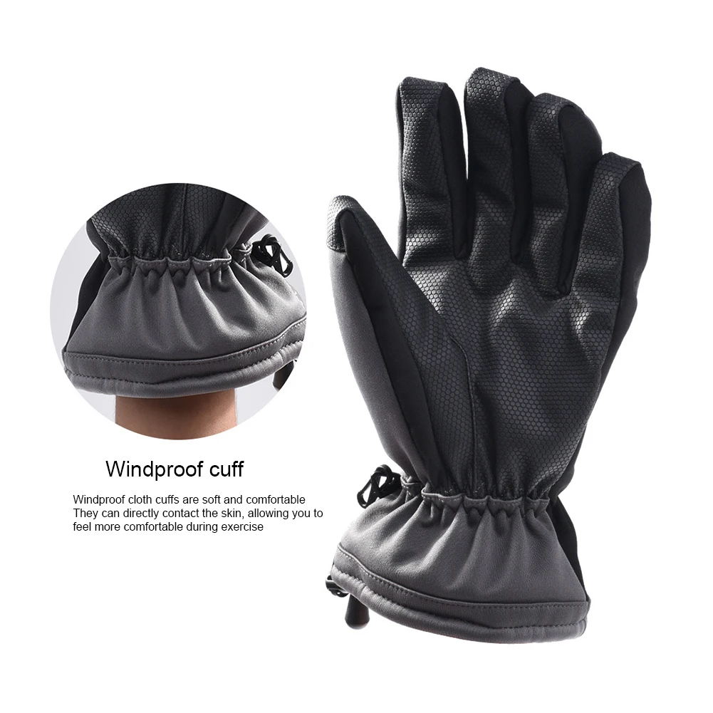 1058 Ski Gloves Winter Warm Riding Waterproof Coldproof Padded Thickened Cycling Anti-slip Outdoor Gloves For Men And Women