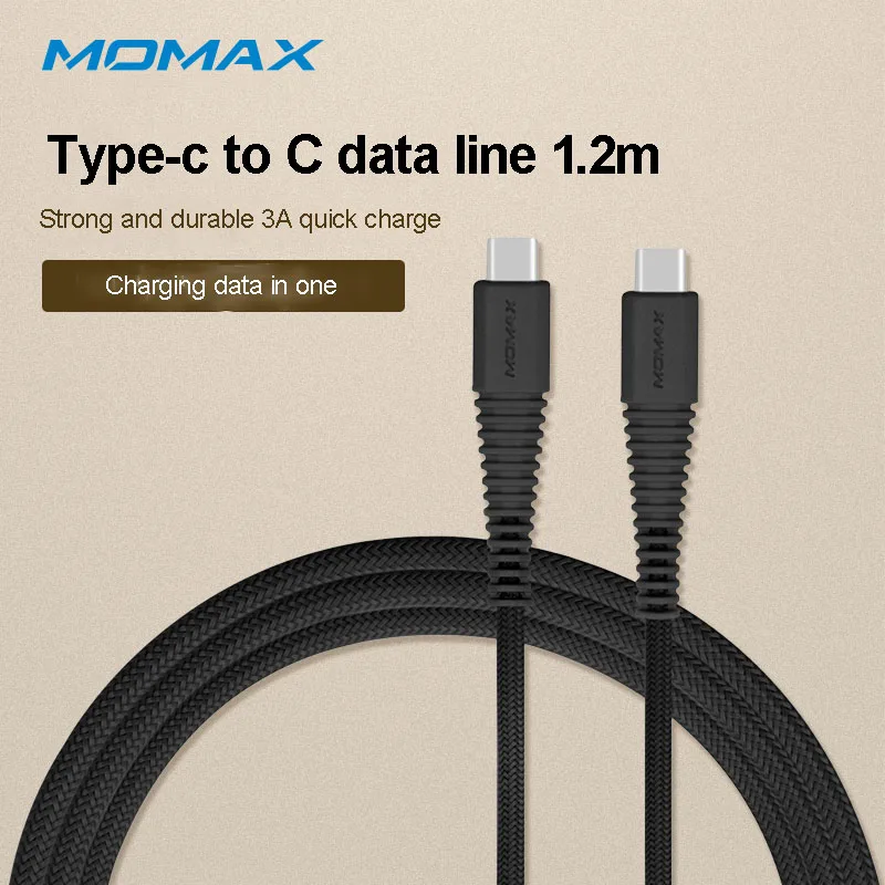 Momax DTC5 type-c кабель для передачи данных android кабель для зарядки 1,2 м удлиненная нейлоновая оплетка для усиления и прочного 3A быстрого наполнения