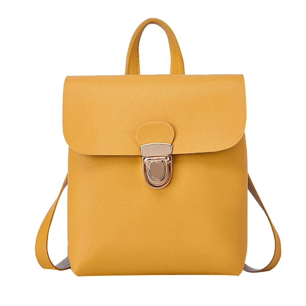 Ретро покрытый женский роскошный мини-рюкзак для школьников-подростков, рюкзак для девочек, школьный рюкзак, рюкзак, ранец, Sac A Dos Femme# T1P - Цвет: Yellow