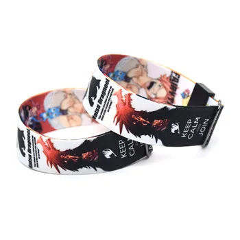 

20pcs/lot FAIRY TAIL Wristband Adjustable Ribbon Wristbands 3D Cartoon Anime Hand Strap Leisure Sport Hip Hop Accessories KB2311