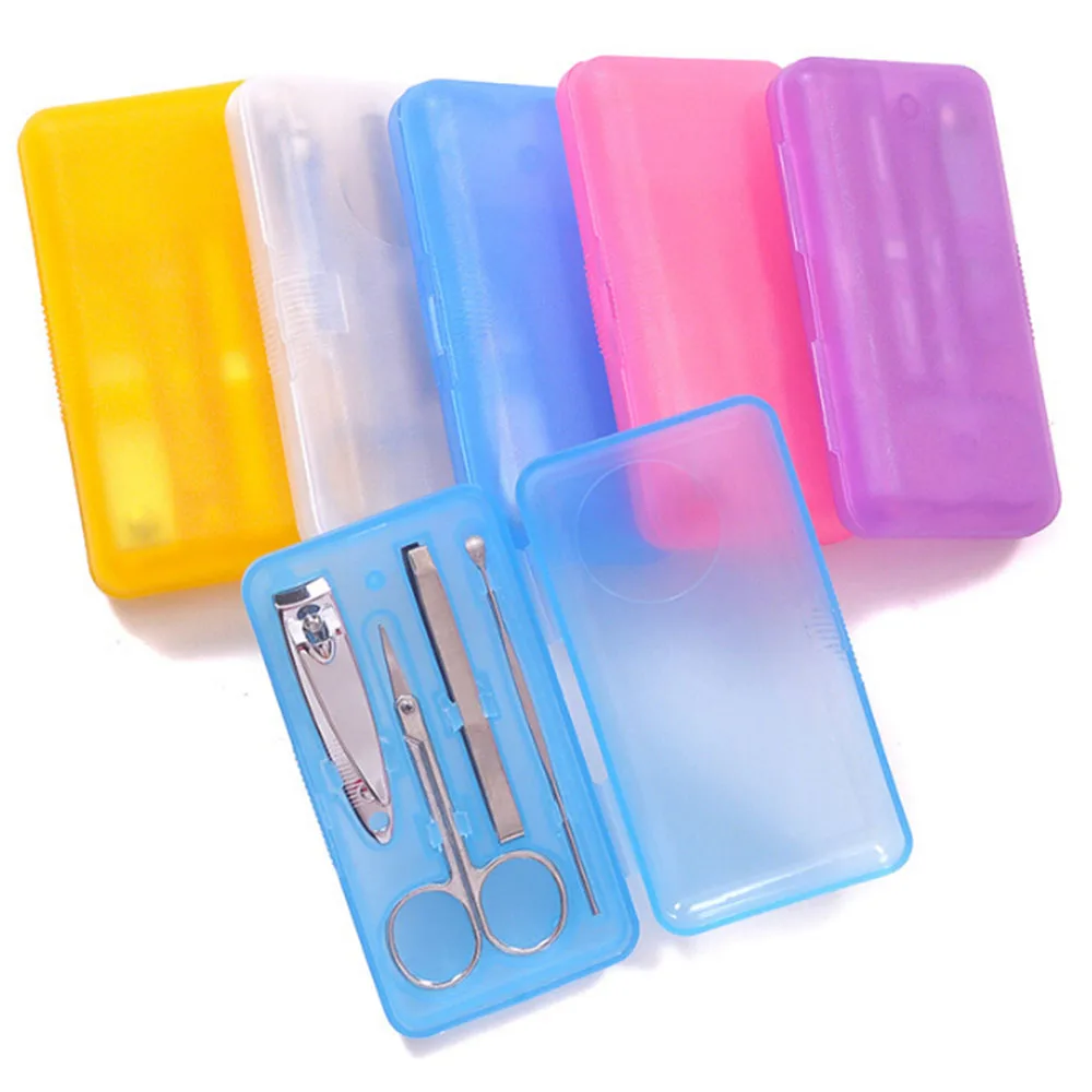 

4pcs/set New Manicure Nail Clippers Pedicure Set Portable Travel Hygiene Kit Stainless Steel Nail Cutter Tool Set Random color