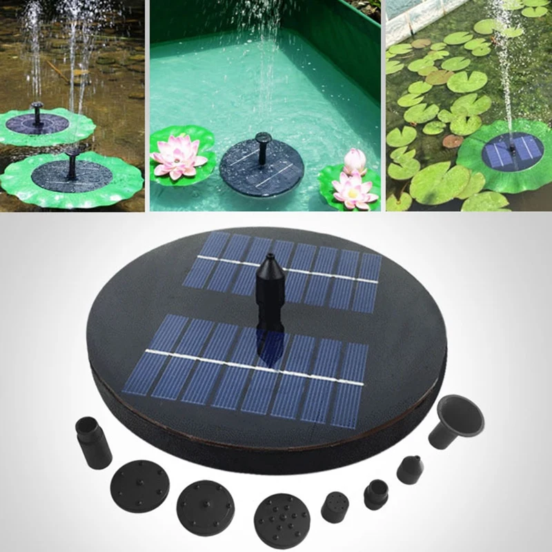 8V Solar Fountain Watering Kit Power Solar Pump Pool Pond Submersible Waterfall Floating Solar Panel Water Fountain for Garden