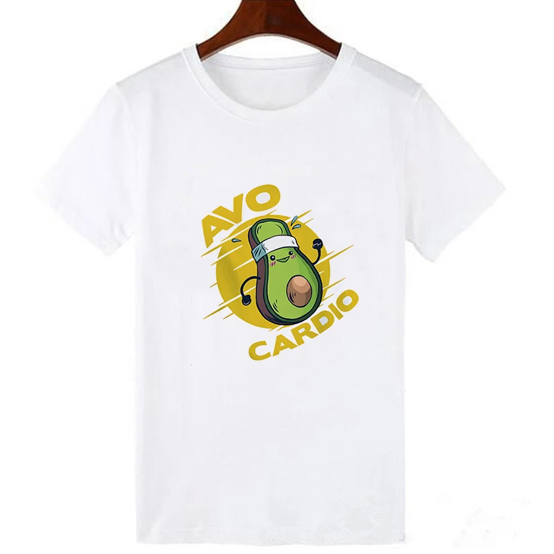 Эффектные Графические футболки для женщин авокадо Харадзюку kawaii ulzzang уличная Корейская одежда футболка больших размеров camisetas verano - Цвет: 19bk354-white