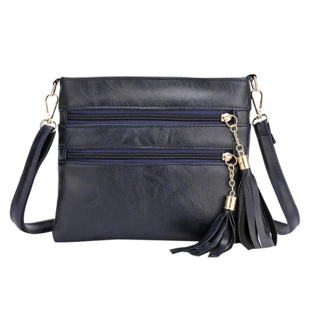Crossbody bag Tassel Shoulder Bags Messenger Bag Phone Bag Fashion bags for women bag leather Women Zipper Solid Color bag
