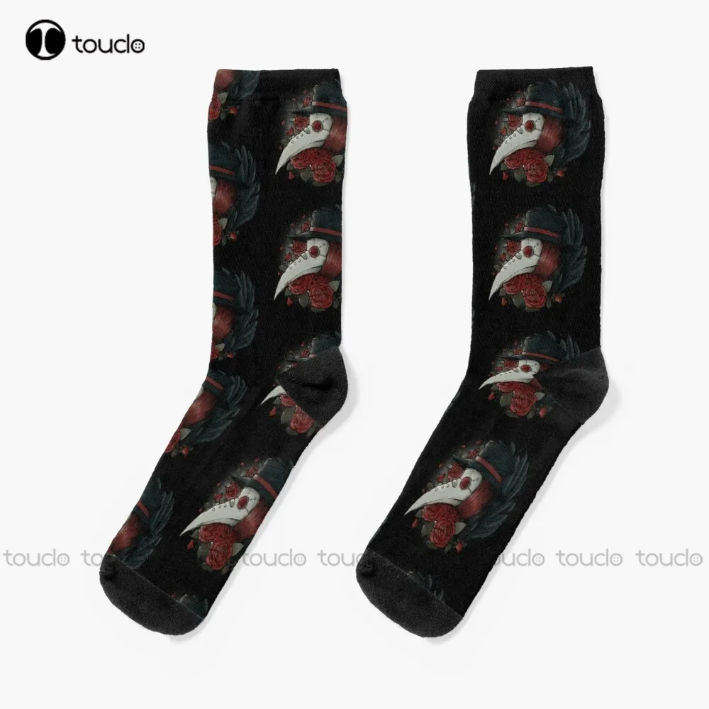 

Plague Doctor Socks Graphic Socks Personalized Custom Unisex Adult Teen Youth Socks 360° Digital Print Halloween Christmas Gift