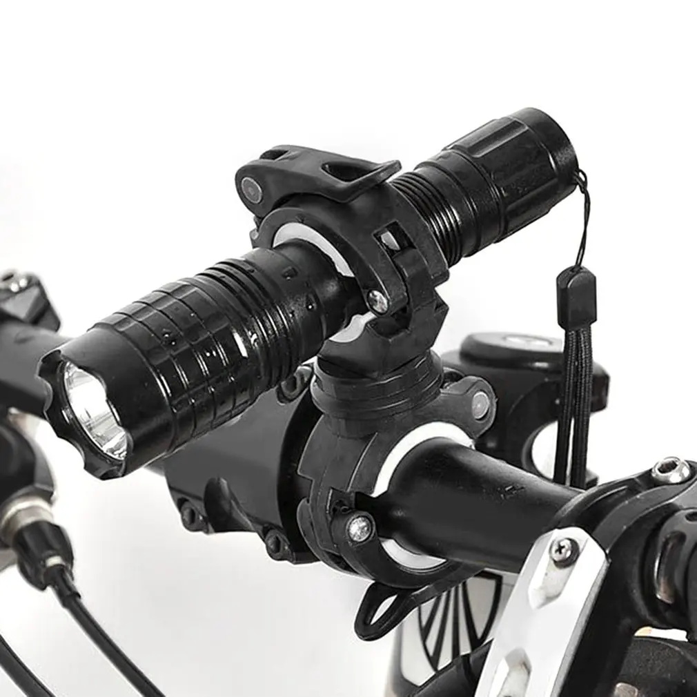 Universal Bicycle Flashlight Clip 360Rotation Mountain Road Bike Handlebar Torch Clip Bicycle Lamp Mount Bracket Holder