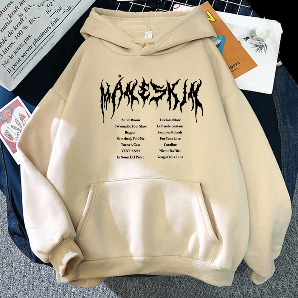 Maneskin Unisex Streetwear Hoodie Men's Hooded Sweatshirts Branded Men's Clothing Fashion Oversized Hoodies Women Tops Clothes - Image 2